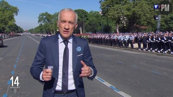 Gilles Bouleau lors du défilé du 14-Juillet 2024 sur TF1.