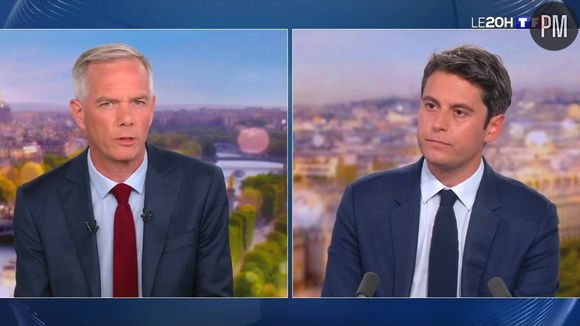 Gabriel Attal invité du "20 Heures" de Julien Arnaud sur TF1.