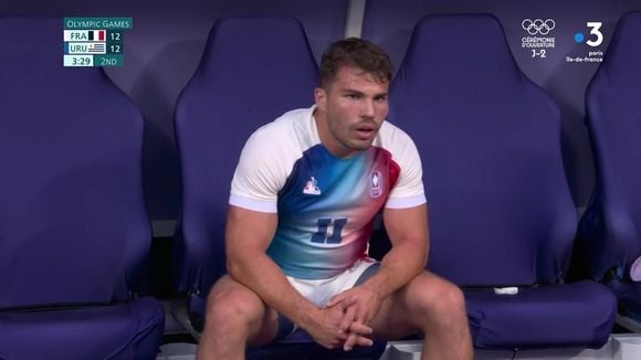 Antoine Dupont lors du match de rugby à 7 contre l'Uruguay, mercredi 24 juillet.