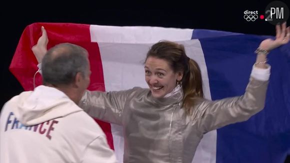 Manon Apithy-Brunet, médaillée d'or au sabre ce lundi 29 juillet 2024.