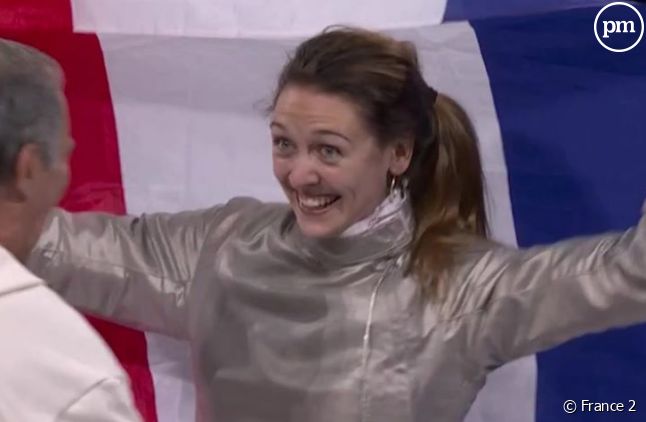 Manon Apithy-Brunet, médaillée d'or au sabre ce lundi 29 juillet 2024.