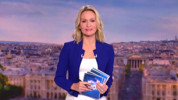 Audrey Crespo-Mara au "20 Heures" de TF1 le vendredi 9 août 2024