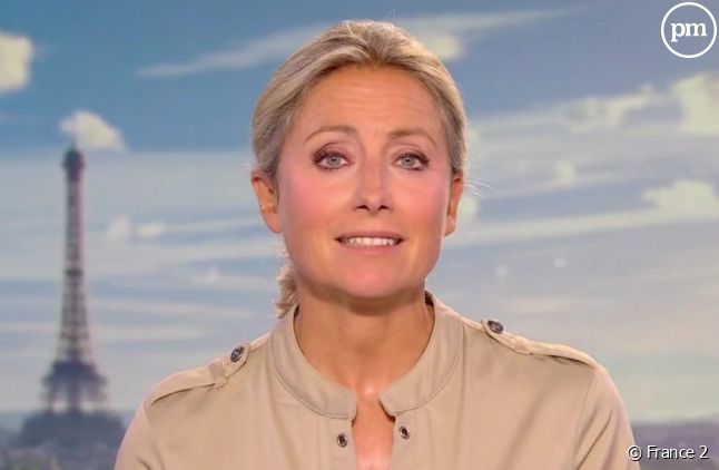 Anne-Sophie Lapix au "20 Heures" de France 2 le mardi 27 août 2024