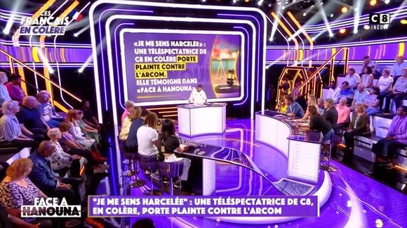 "C'est un réel harcèlement psychologique" : En colère, une téléspectatrice de C8 annonce avoir porté plainte contre l'Arcom dans "Face à Hanouna"