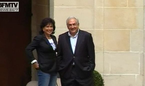 Dominique Strauss-Kahn et Anne Sinclair, le 4 septembre 2011 à Paris.