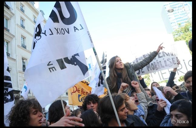 Une manifestation d'étudiants, en 2010