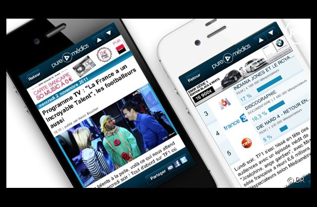 L'appli Puremédias.com disponible sur l'iPhone et l'Android Market.
