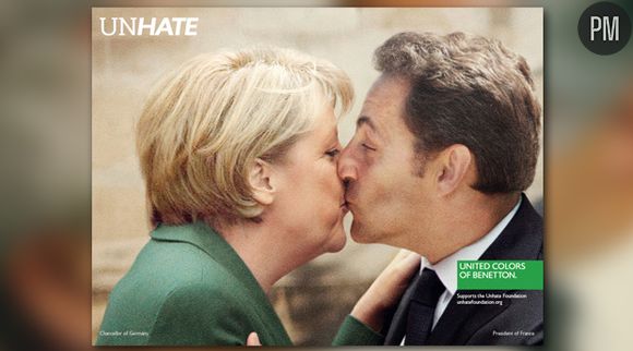 Allemagne/France, la nouvelle campagne "Unhate" de la marque Benetton.