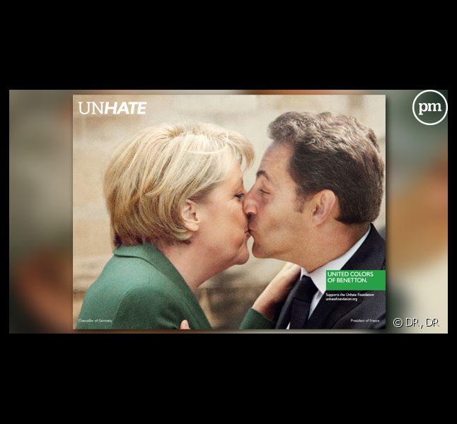 Allemagne/France, la nouvelle campagne "Unhate" de la marque Benetton.