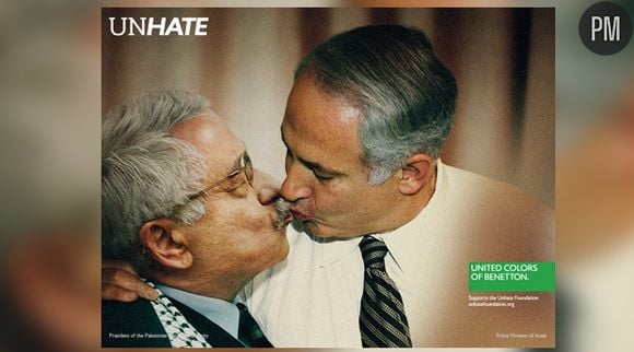 Palestine/Israël, la nouvelle campagne "Unhate" de la marque Benetton.