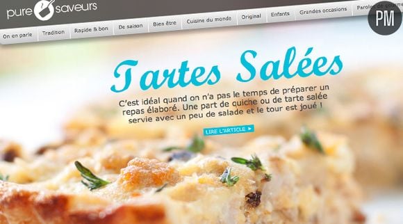 Puresaveurs.com, l'un des quatres sites lancés par Webedia.