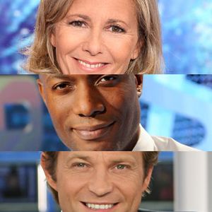 Claire Chazal, Harry Roselmack et Laurent Delahousse.