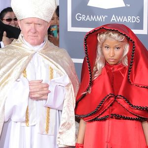 Nicki Minaj sur le tapis rouge des Grammy Awards 2012