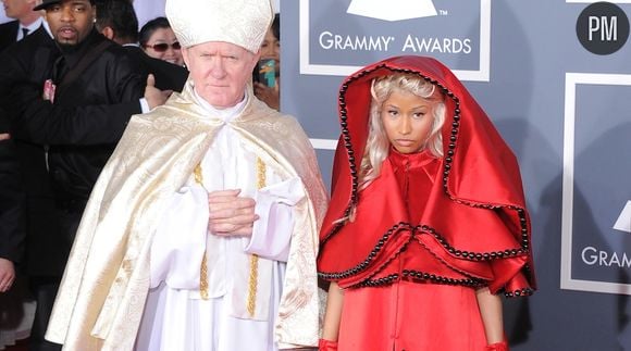 Nicki Minaj sur le tapis rouge des Grammy Awards 2012