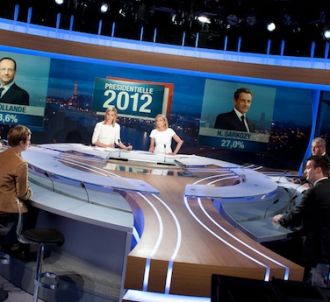 Le plateau de TF1 pour le premier tour de l'élection...