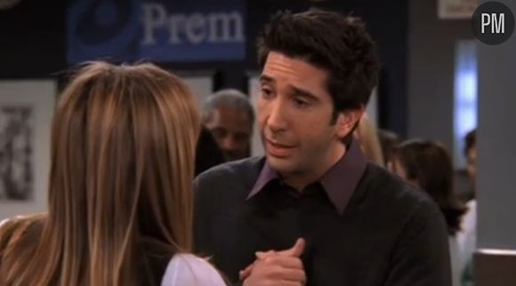 Ross (David Schwimmer) face à Rachel (Jennifer Aniston) dans la dernière saison de "Friends"