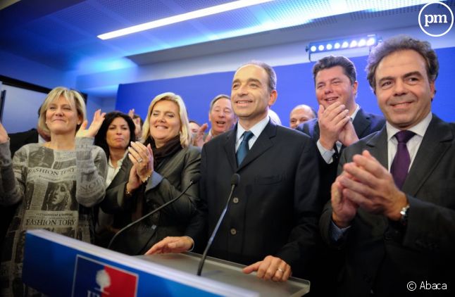Jean-François Copé annonce sa victoire, le 19 novembre 2012.