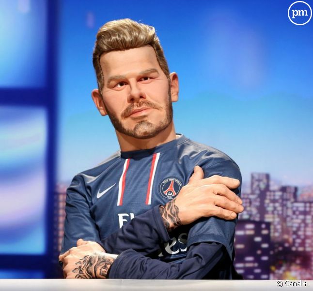 David Beckham version latex, sur Canal+.