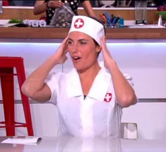 Alessandra Sublet se déguise en infirmière.