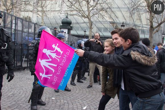 La "manif pour tous" contre le mariage gay, le 24 mars 2013 à Paris.