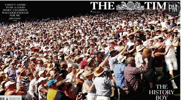 Andy Murray après sa victoire à Wimbledon hier