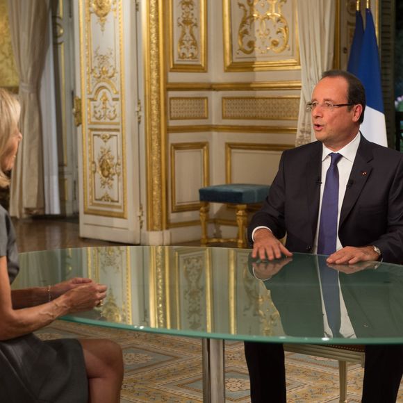 François Hollande interrogé par Claire Chazal, le 15 septembre 2013, depuis l'Elysée.