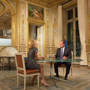 François Hollande interrogé par Claire Chazal, le 15 septembre 2013, depuis l'Elysée.