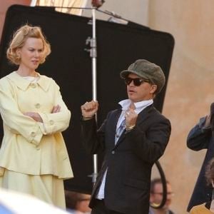 Olivier Dahan avec Nicole Kidman  sur le tournage de "Grace de Monaco"