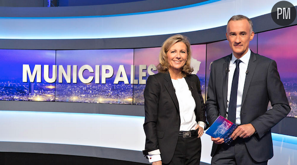 Claire Chazal et Gilles Bouleau, duo inédit pour la soirée municipale de TF1.