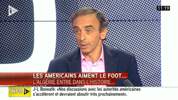 Eric Zemmour agacé par les Français qui supportent l'équipe d'Algérie