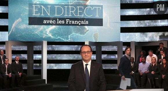 François Hollande dans "En direct avec les Français" sur TF1.