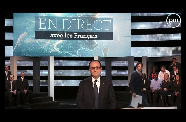 François Hollande dans "En direct avec les Français" sur TF1.