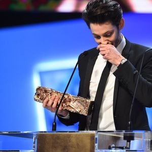 Pierre Niney, meilleur acteur, lors de la 40ème Cérémonie des César