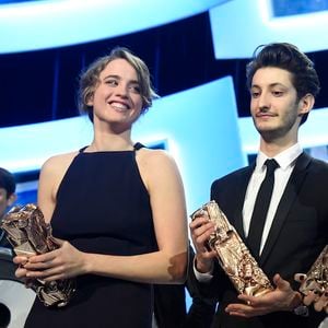 Adèle Haenel, Pierre Niney et Kristen Stewart lors de la 40ème Cérémonie des César