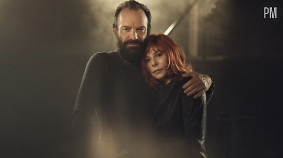 Mylène Farmer et Sting sur la pochette de "Stolen Car"