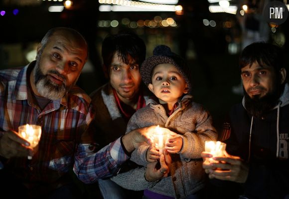 Mobilisation mondiale après les attentats à Paris. Ici, Londres.