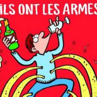 La Une de "Charlie Hebdo" : "On les emmerde, on a le champagne !"