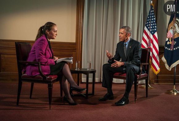 Laurence Haïm et Barack Obama.