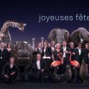 Le gros h ippopotame et la girafe dans le  clip de Noël de France 3