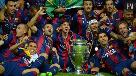 L'équipe de Barcelone, gagnante de la Ligue des champions en 2015