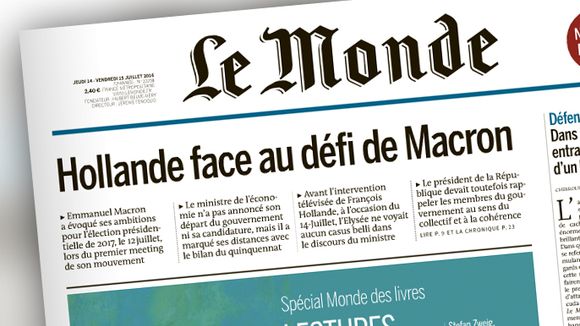 Audiences presse : "Le Monde" devant "Le Figaro", "Télé Loisirs" et "20 minutes" dans le Top 5