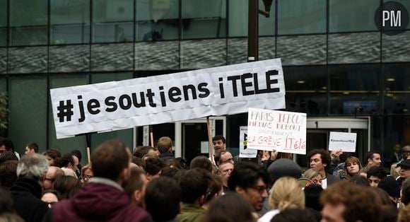 Rassemblement hier devant iTELE