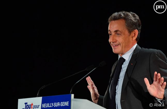 Nicolas Sarkozy lors d'un meeting hier