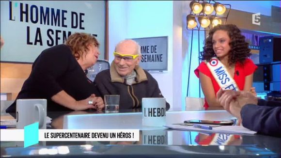 Interview de Robert Marchand : Michèle Bernier à la rescousse de l'équipe de "C l'hebdo"