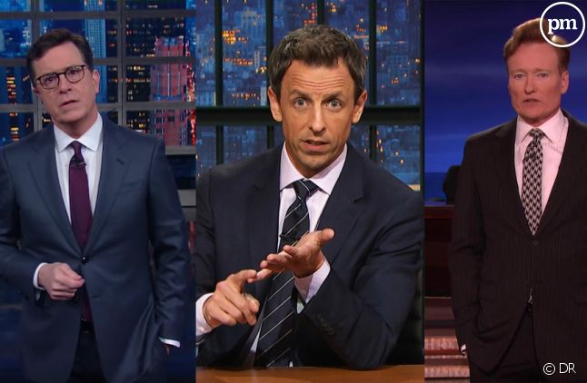 Stephen Colbert, Seth Meyers et Conan O'Brien