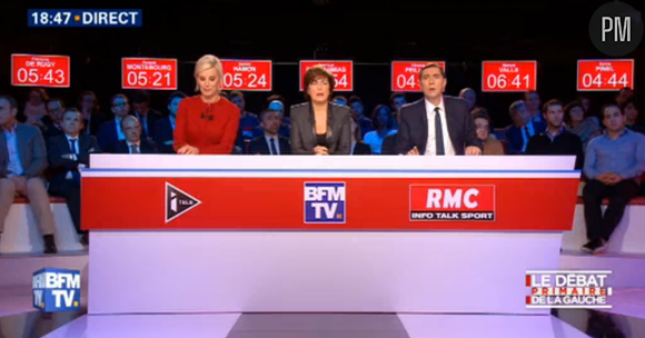 BFMTV et iTELE retransmettaient le deuxième débat de la primaire de la gauche