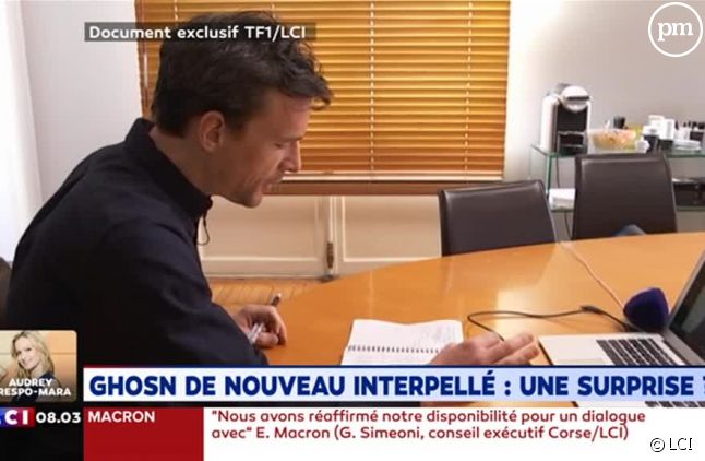 François-Xavier Ménage interroge Carlos Ghosn sur LCI