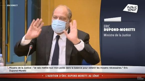 Eric Dupond-Moretti auditionné au Sénat.