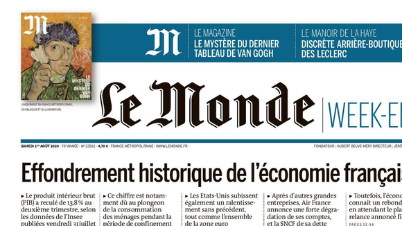 COVID-19 : "Le Monde" augmente son tarif à 3 euros