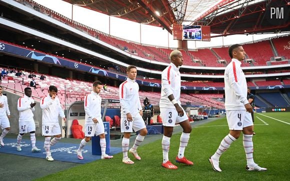 Les joueurs du PSG hier soir